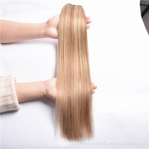 Brazilian Cuticles Aligned Virgin Human hair Straight Bundles Weave Piano color Human Hair Bundles